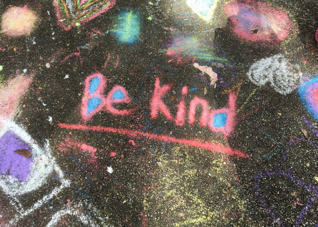 Be kind words in chalk